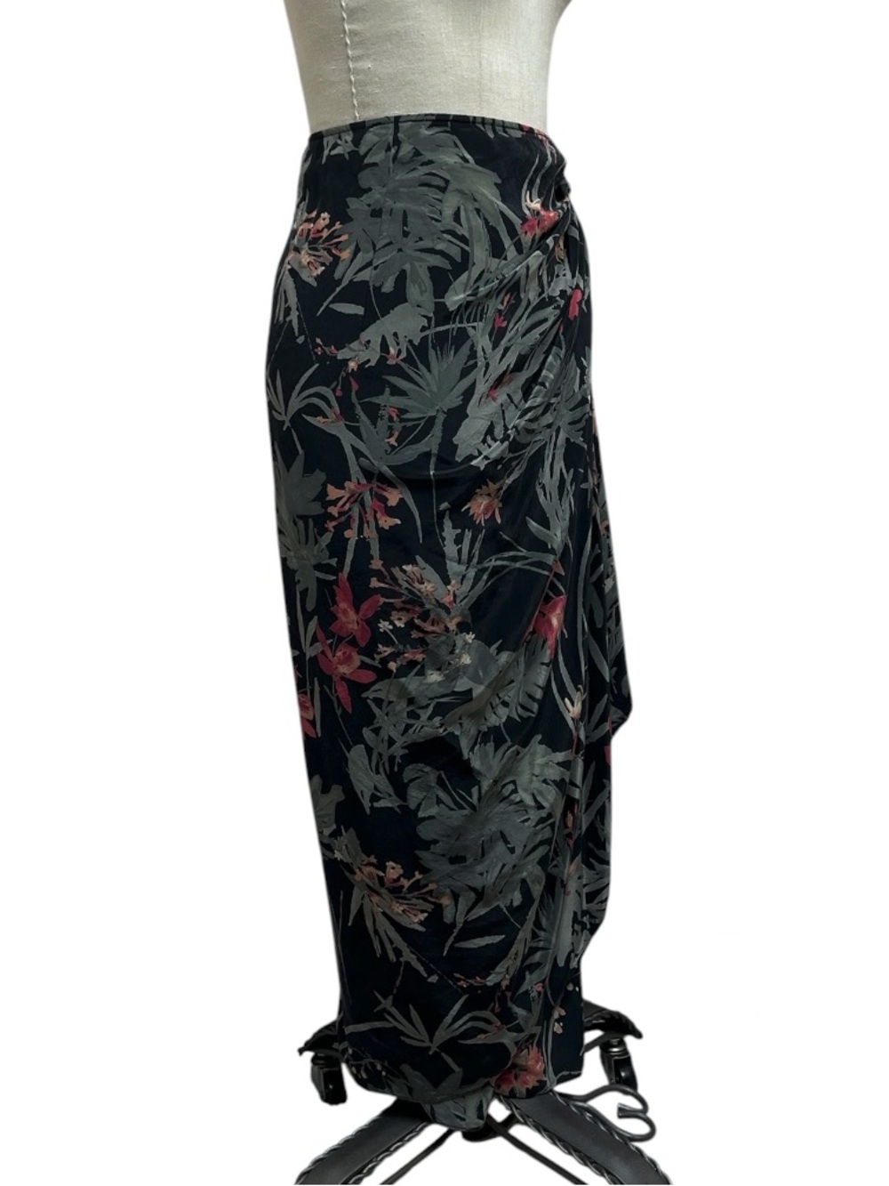 Coldwater Creek Tropical Floral Silk Wrap Shirt Size PL - Picture 2 of 8